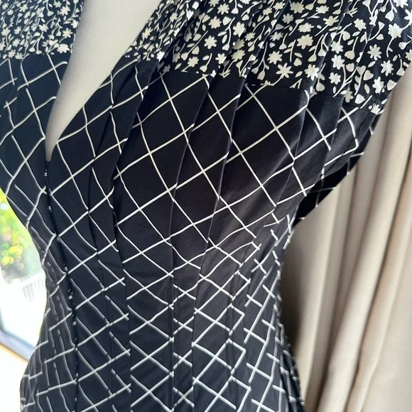 Tory Burch Black and WhiteFloral Print Dress, NWT